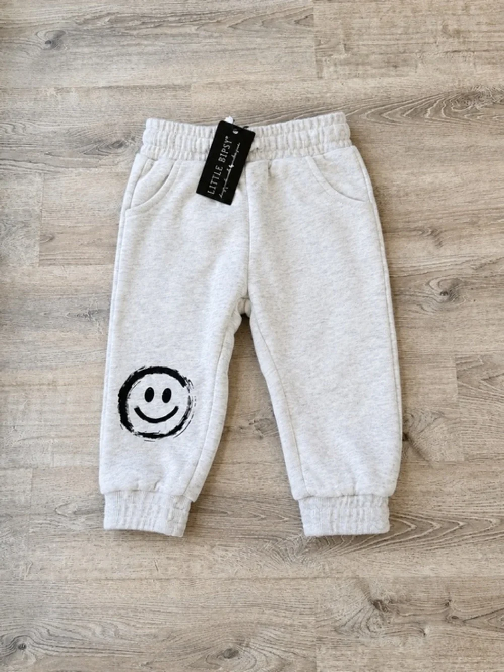 Little Bipsy Jogger Sweatpants 6-12 Month Smiley Face Baby Toddler